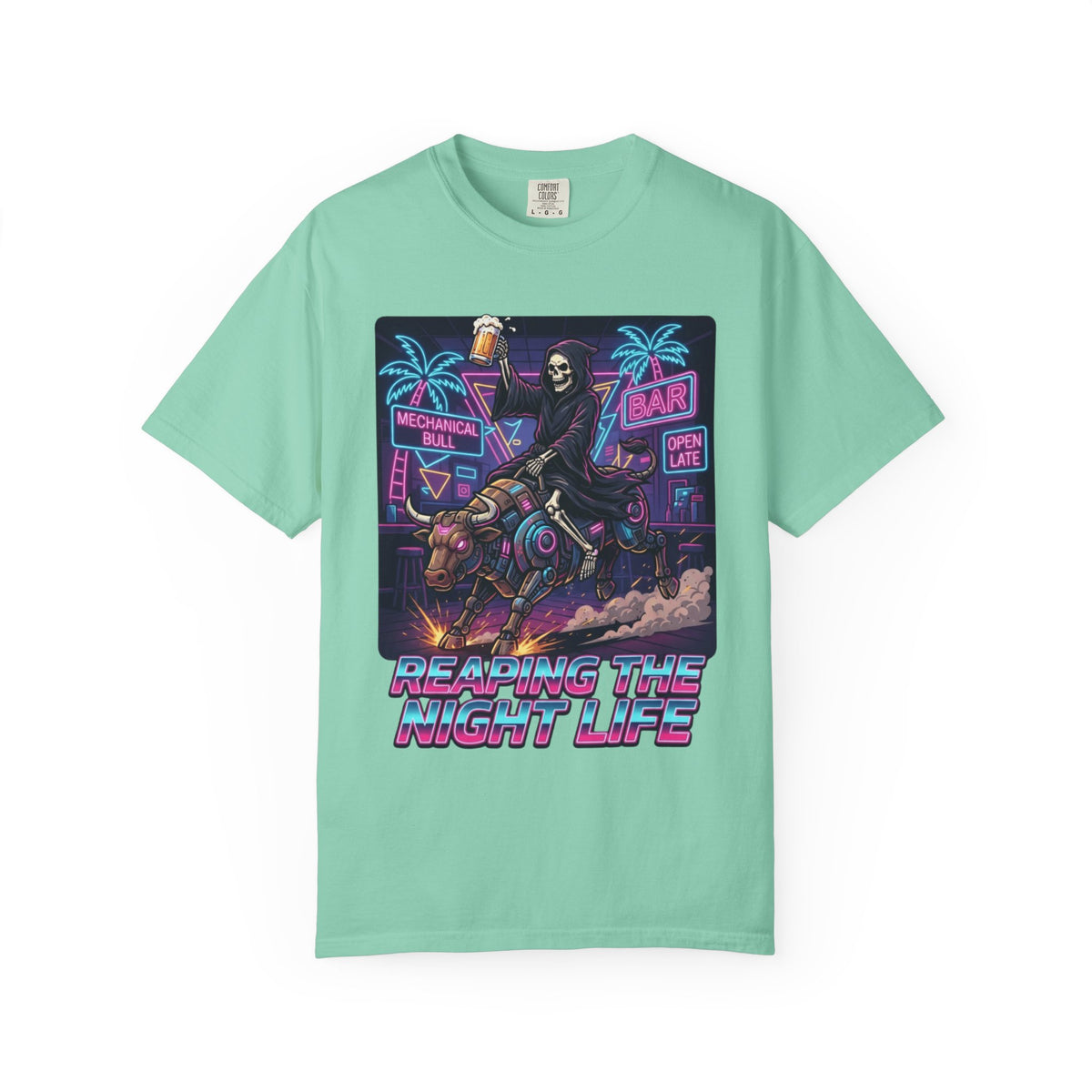 Color: Island Reef | Reaping the Night Life Unisex Garment-Dyed Tee