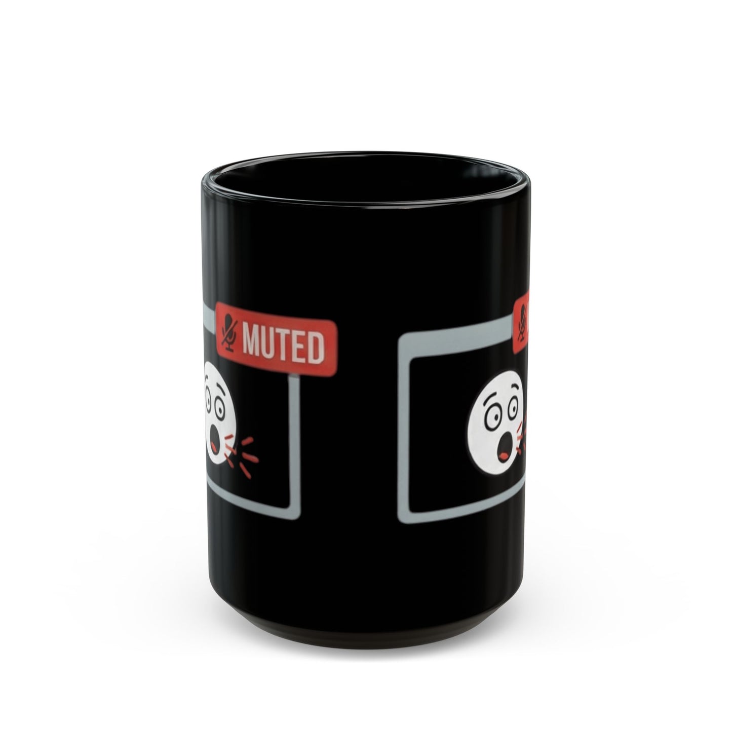 "I Found The Mute" Black Ceramic Mug — Graphic