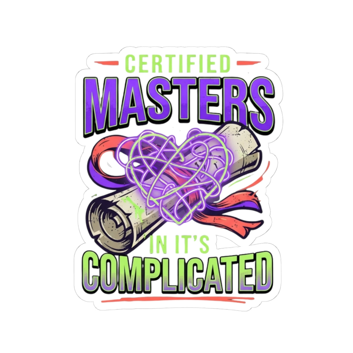 "Certified In It's Complicated" Sticker — Main