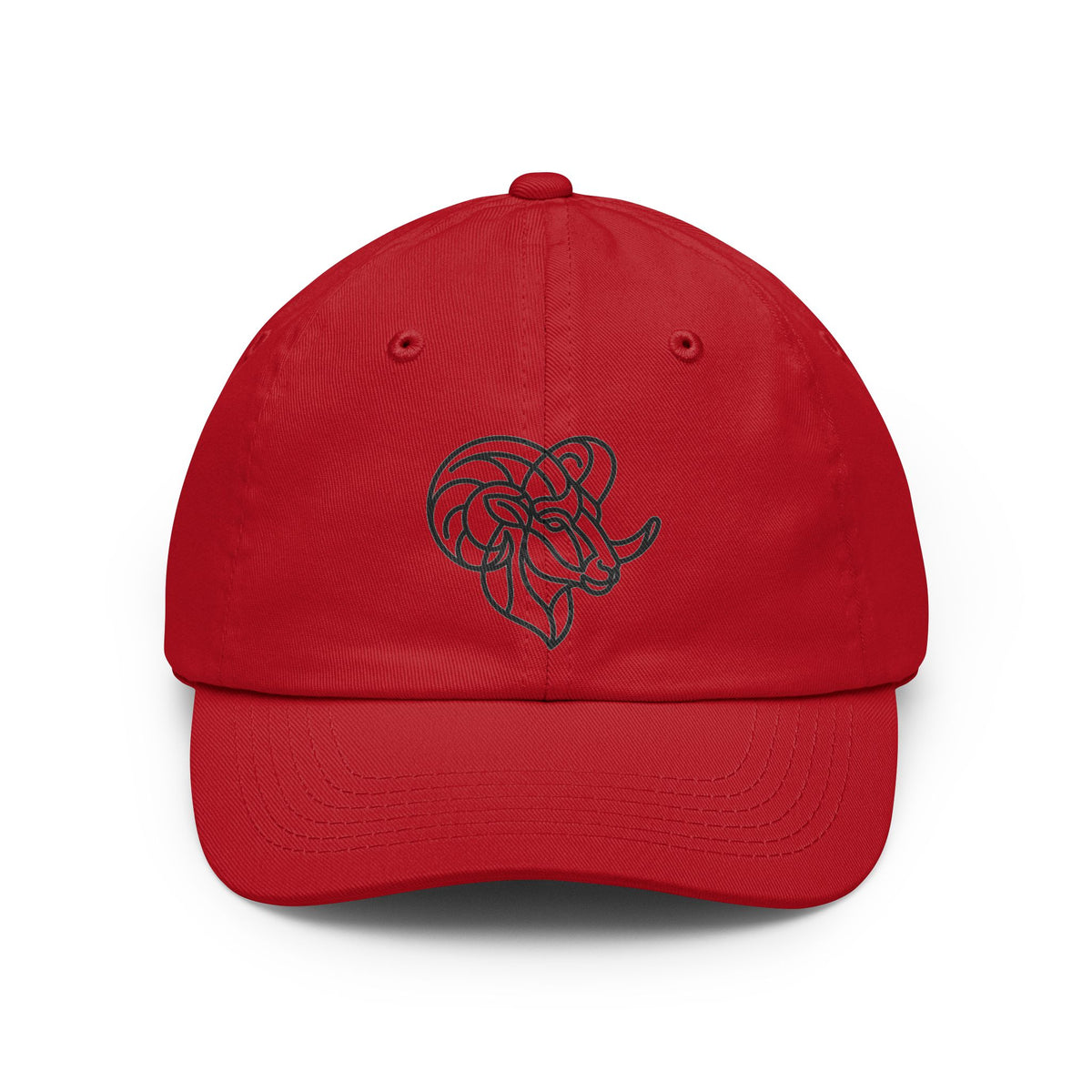 Color: Red | Aries The Minimalist Ram Dad Hat