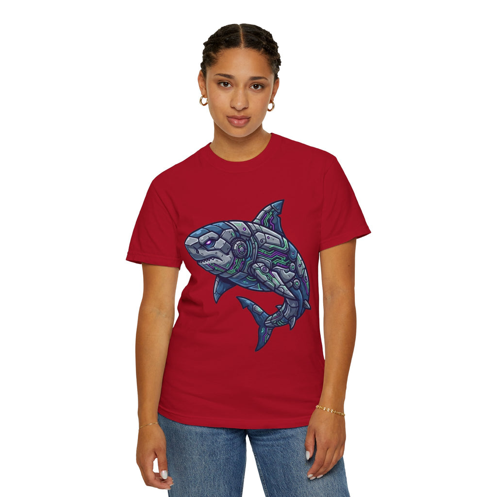 "Cyber Shark" Unisex Garment-Dyed Tee