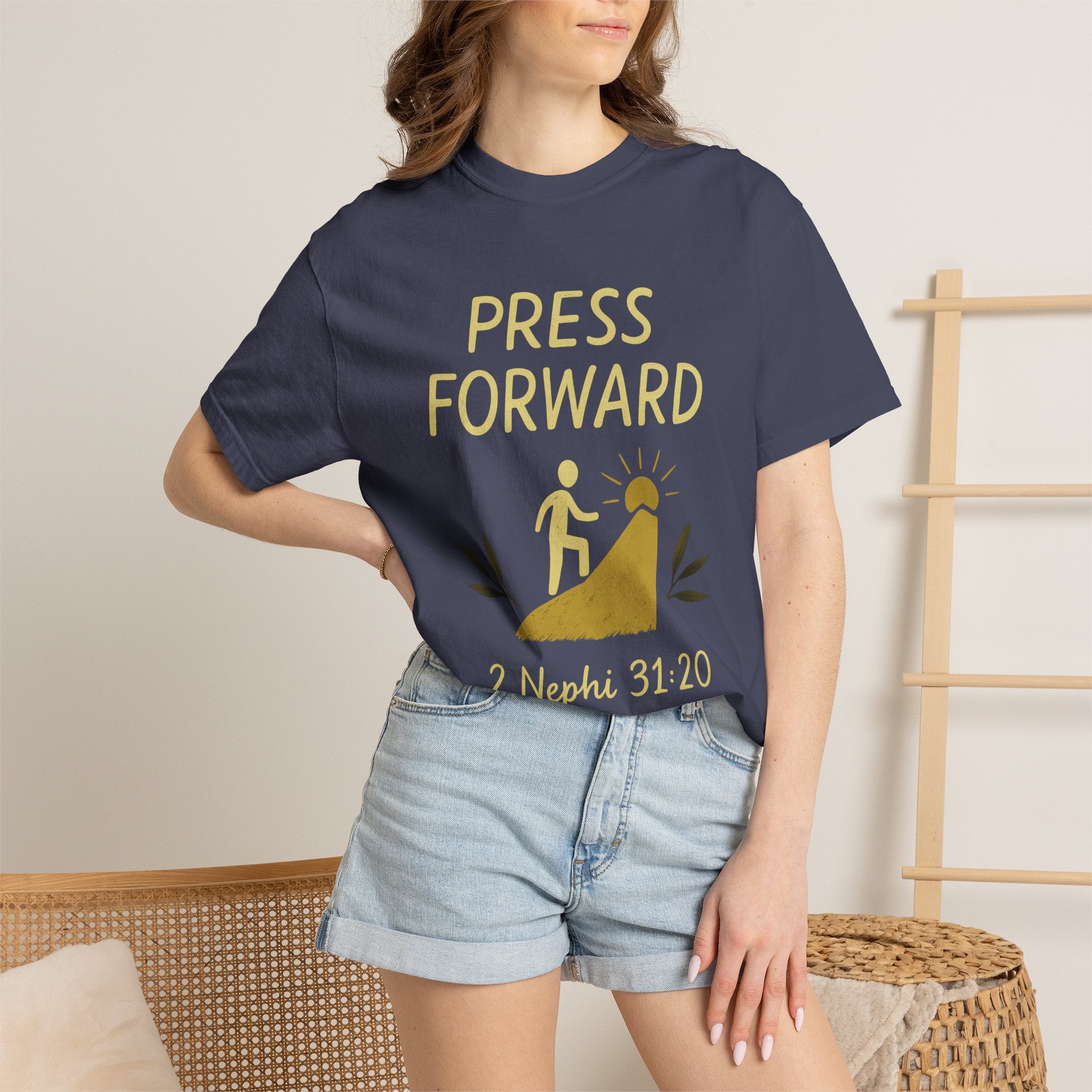 "Press Forward" Unisex Garment-Dyed T-shirt