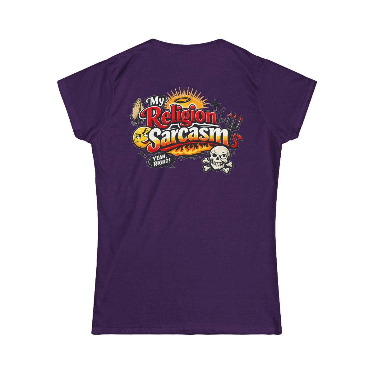 Color: Purple | Religion Sarcasm Women's Tee