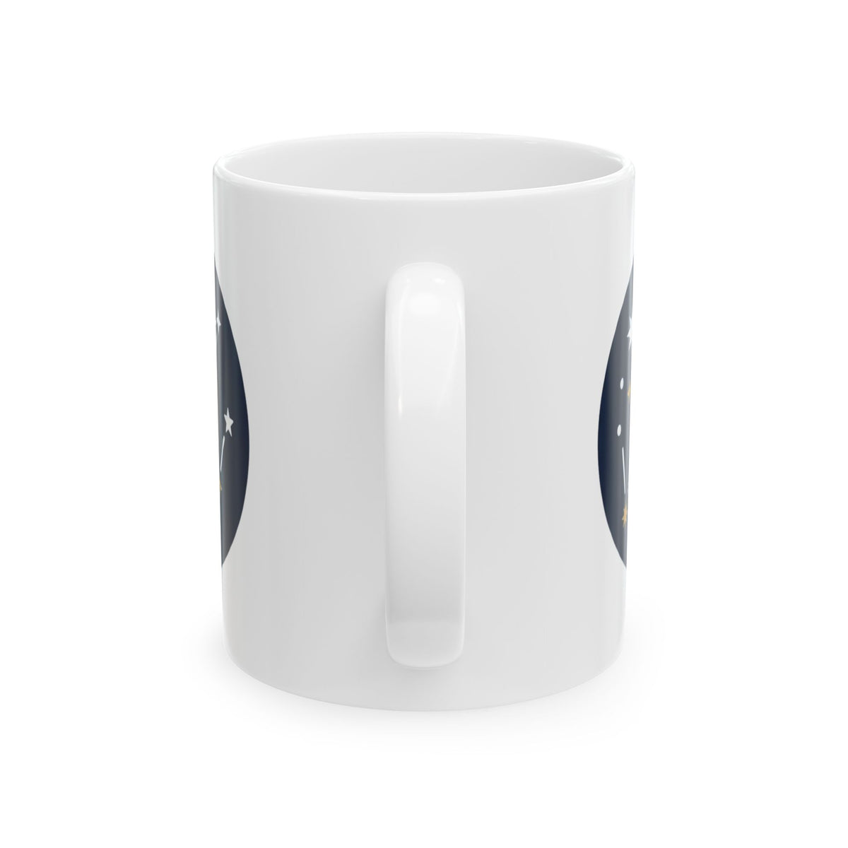 "Constellation Map (Dark Sky)" White Ceramic Mug — Graphic