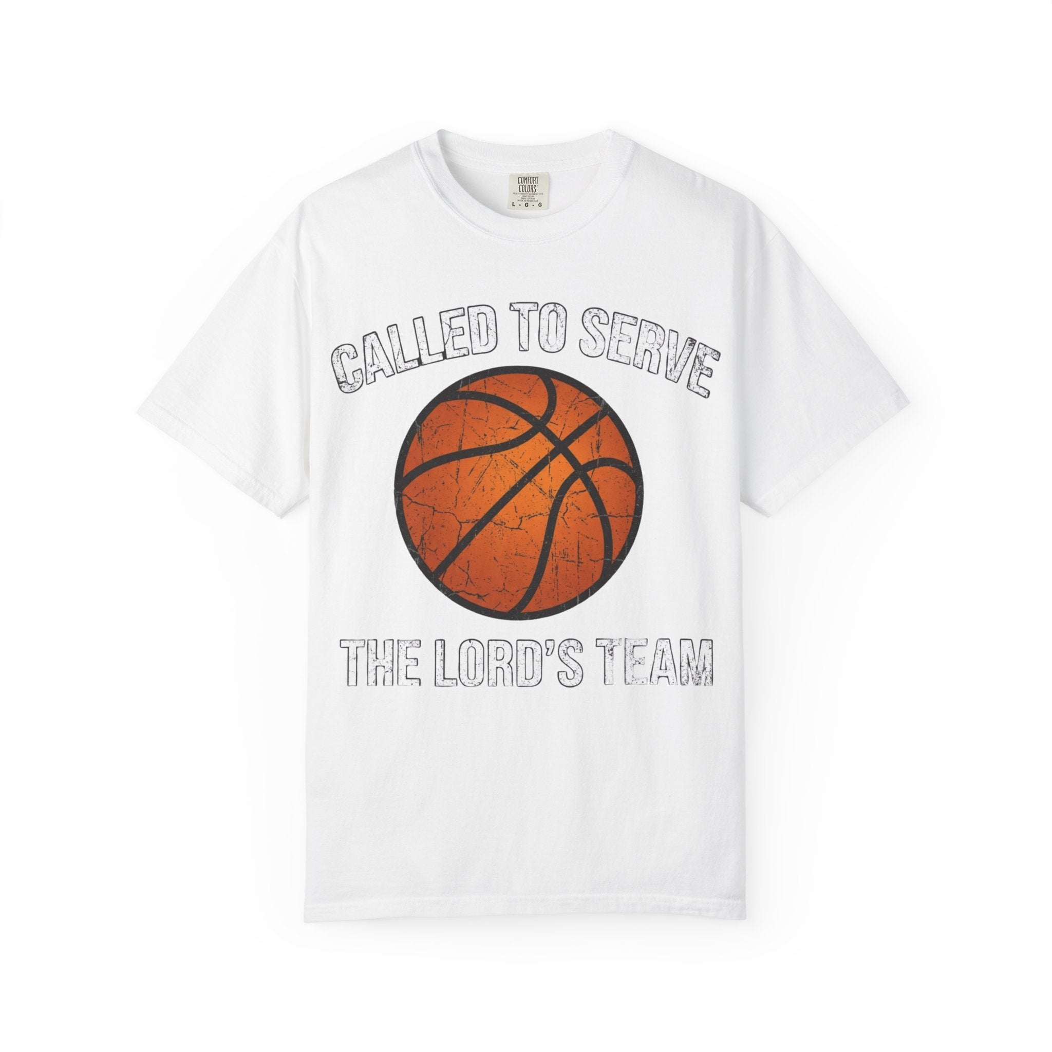 Called To Serve The Lord's Team Christian Basketball T-Shirt - Distressed Religious Sports Tee for Men and Women