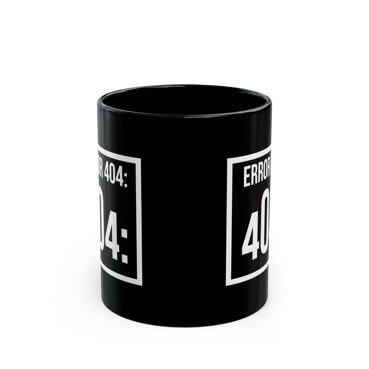 "Social Skills Not Found" Black Ceramic Mug — Graphic