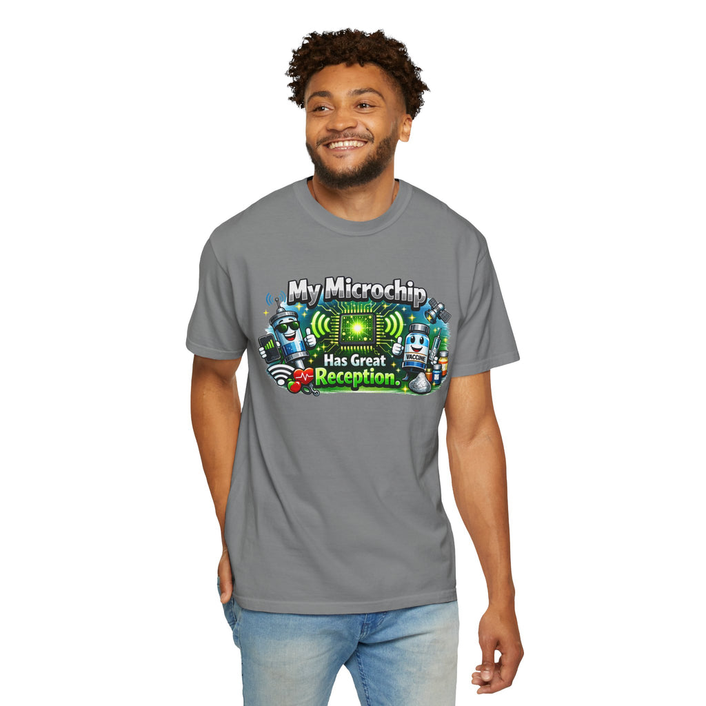 Great Reception Microchip | Garment-Dyed Tee — AttitudeShirts