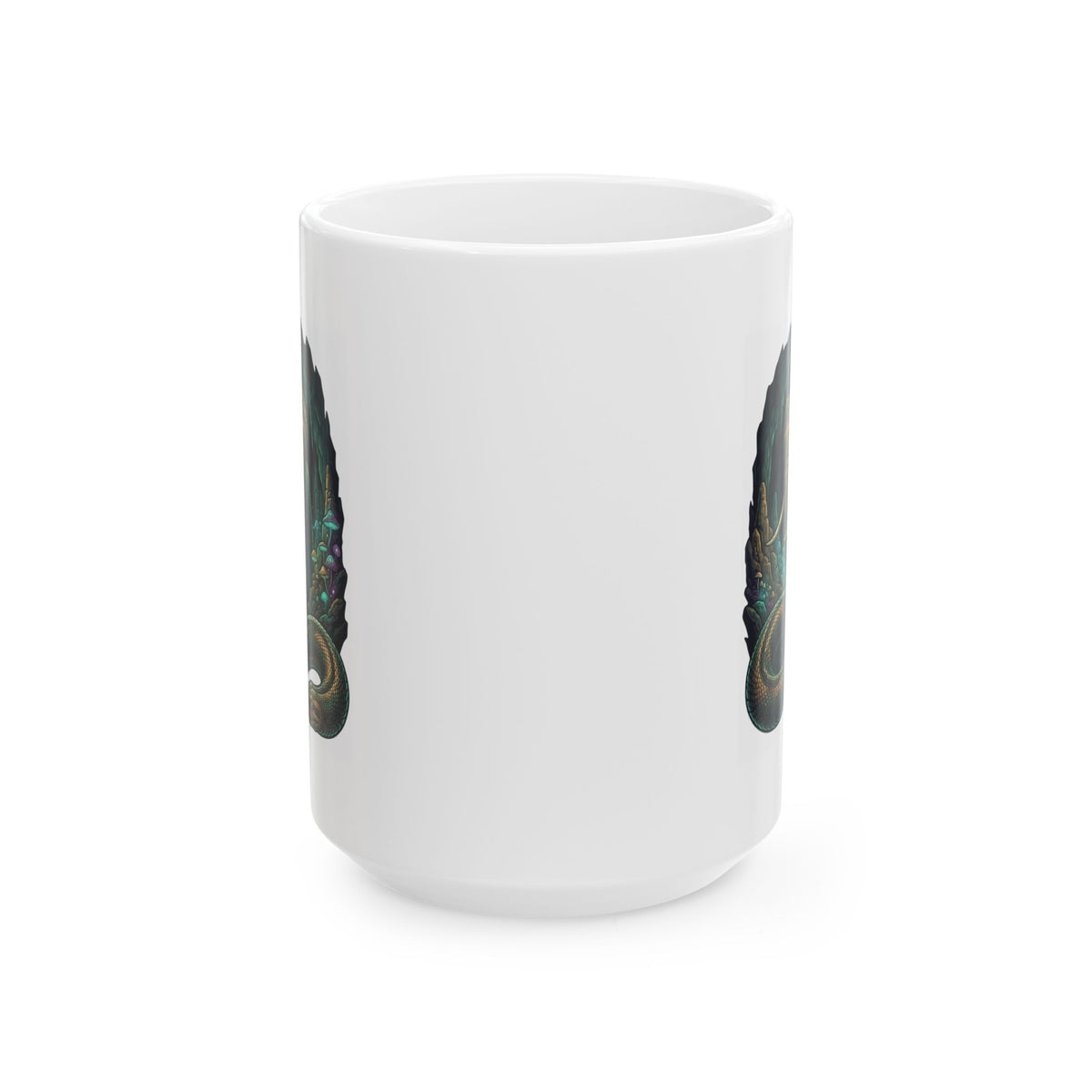 "Grootslang (South African Mythology)" White Ceramic Mug