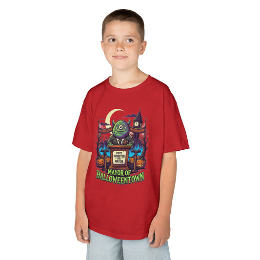 Color: Red | Vote Monster For Mayor Kids Tee