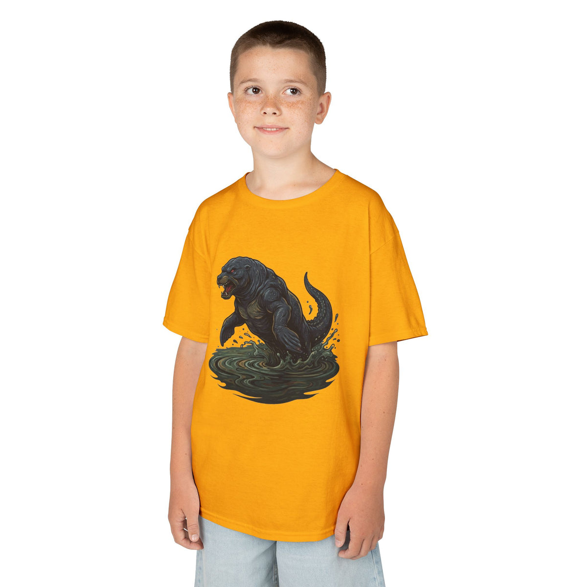 Color: Gold | Bunyip (Australian Aboriginal Mythology) Kids Tee
