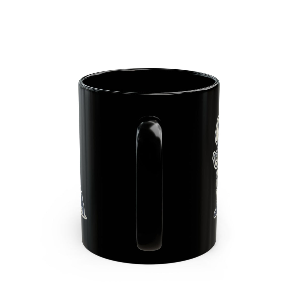 "The Knee Pad Caucus" Black Ceramic Mug — Graphic