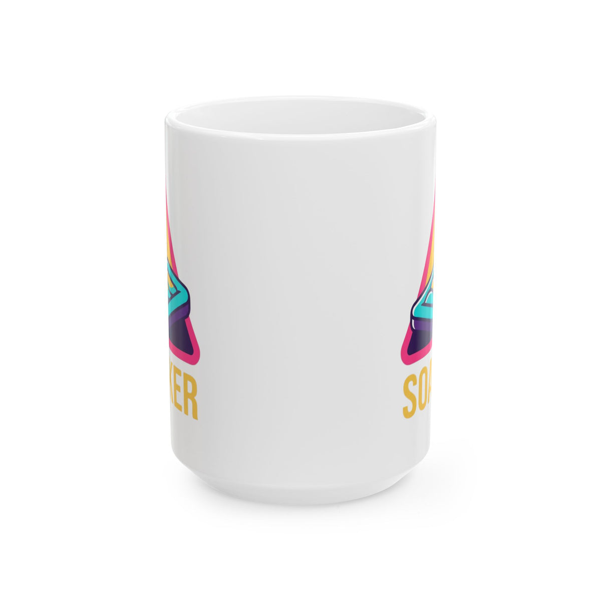 "Professional Soaker" White Ceramic Mug — Graphic