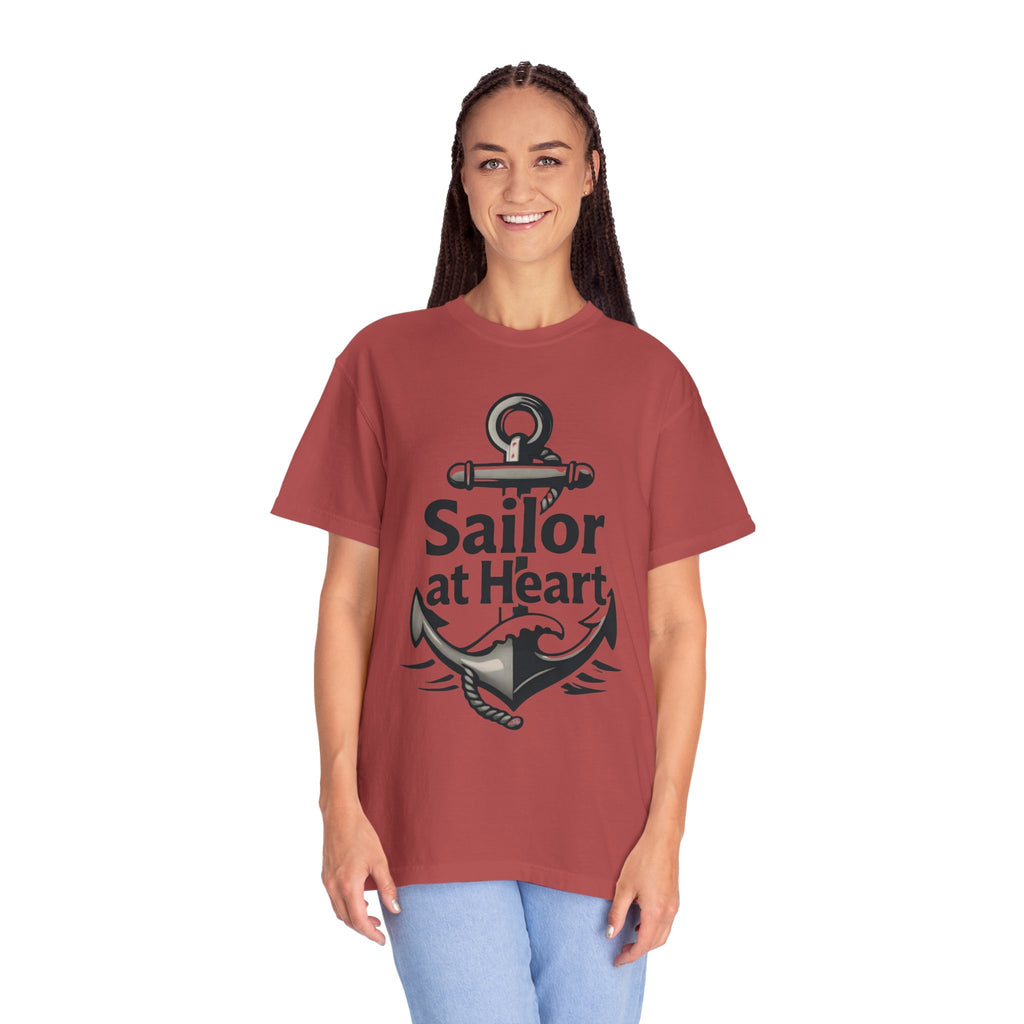 "Sailor at Heart-2" Unisex Garment-Dyed T-shirt