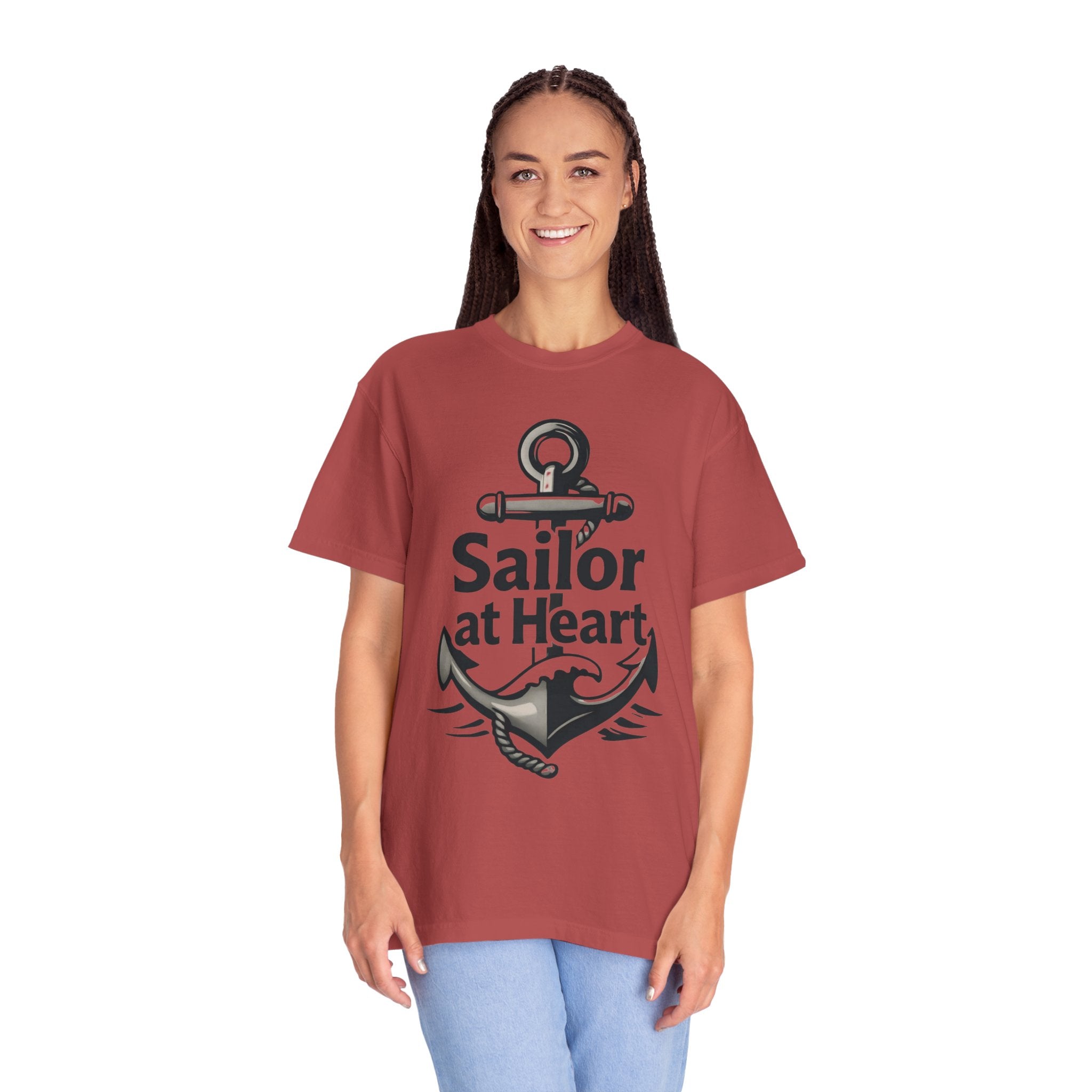"Sailor at Heart-2" Unisex Garment-Dyed T-shirt