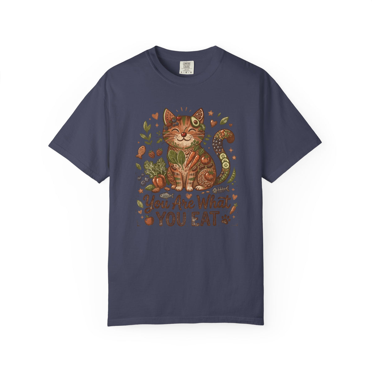 Color: Denim | You Are What You Eat - Cat 3 Unisex Garment-Dyed T-shirt
