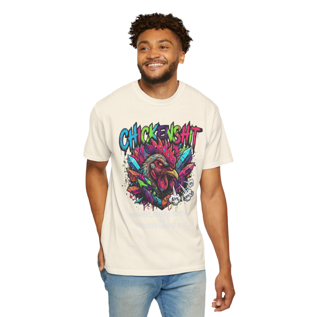 Color: Ivory | Chickenshit Unisex Garment-Dyed Tee