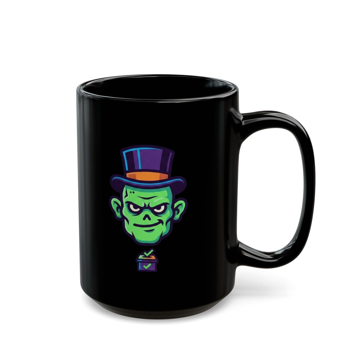 "Spooky-Fy Politics" Black Ceramic Mug — Graphic