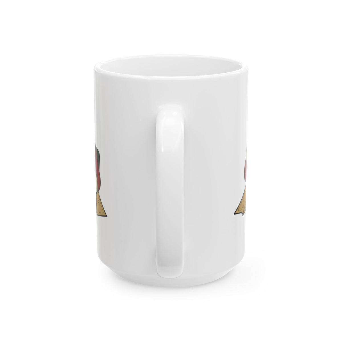 "Ho Ho Hard At Work" White Ceramic Mug — Graphic