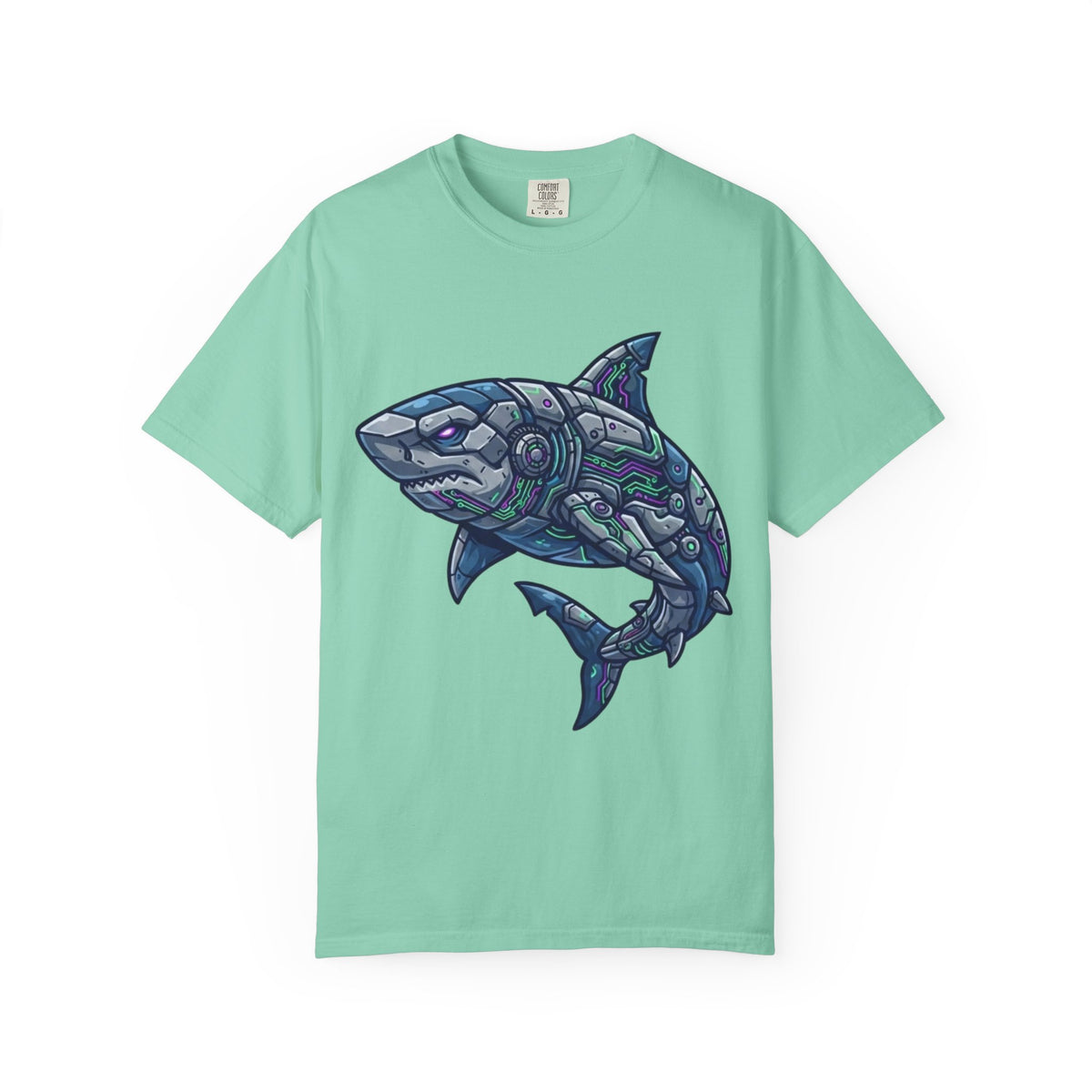 Color: Island Reef | Cyber Shark Unisex Garment-Dyed Tee