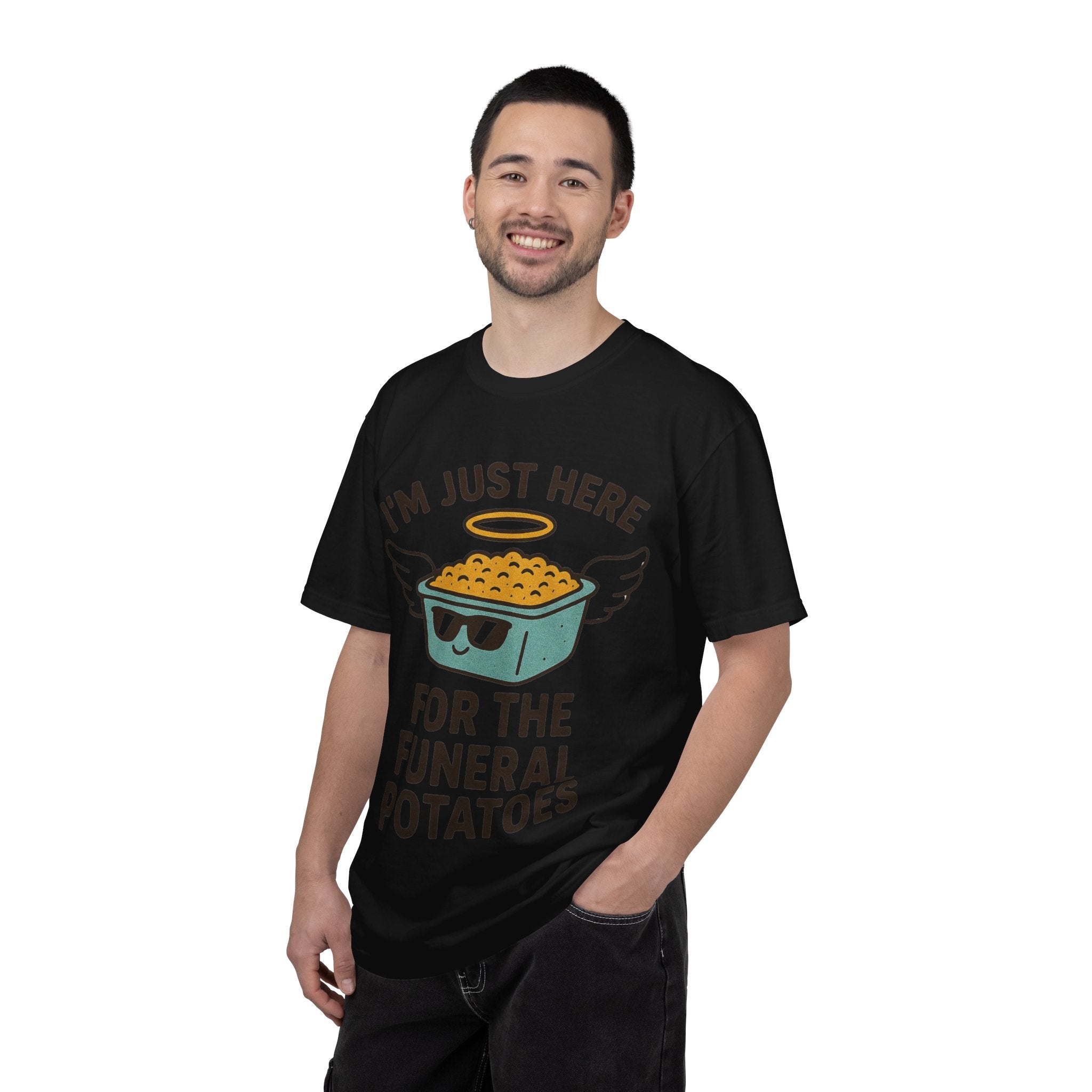 "I'm Just Here for the Funeral Potatoes"  Unisex Garment-Dyed T-shirt