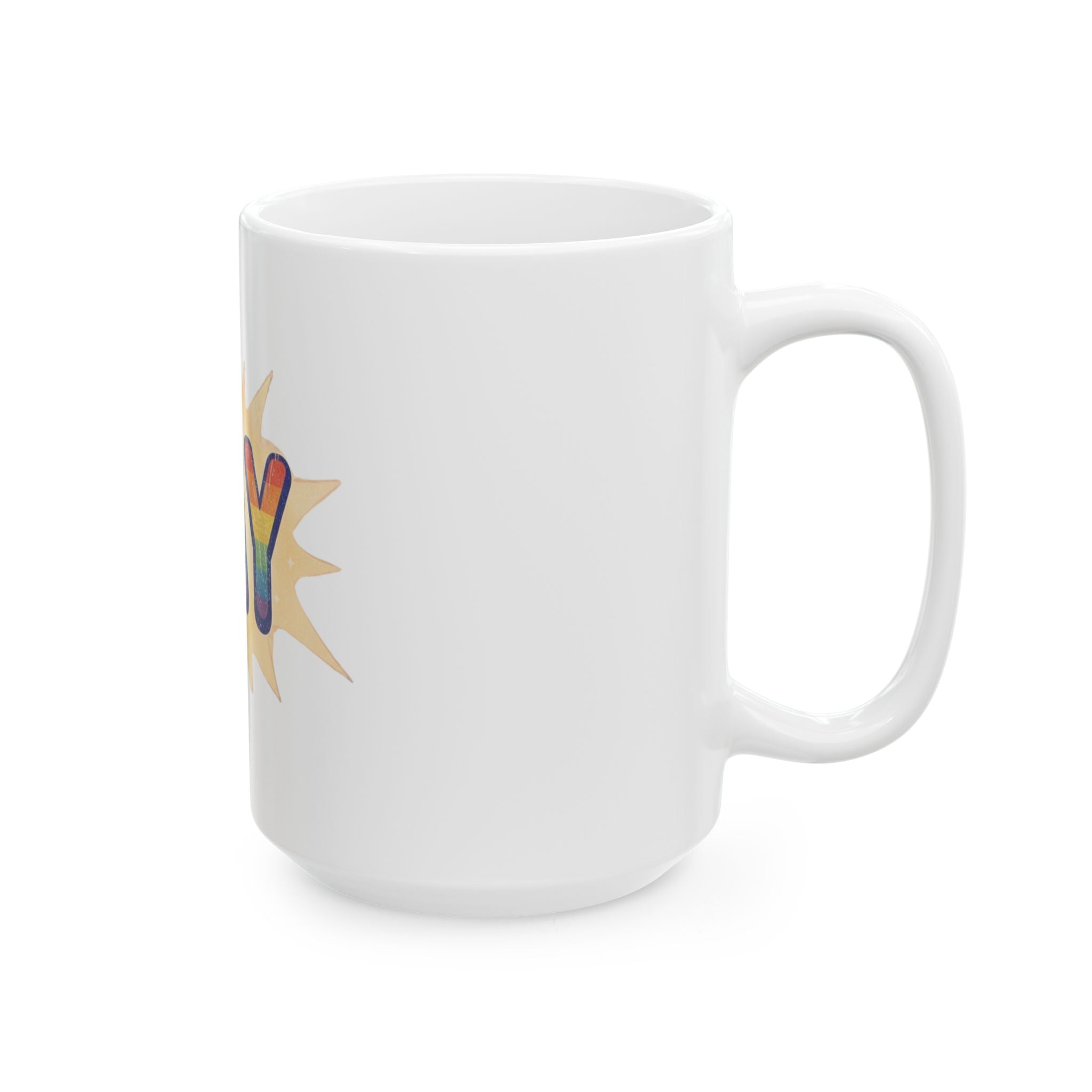 "Jesus is Gay For Me" White Ceramic Mug — Graphic