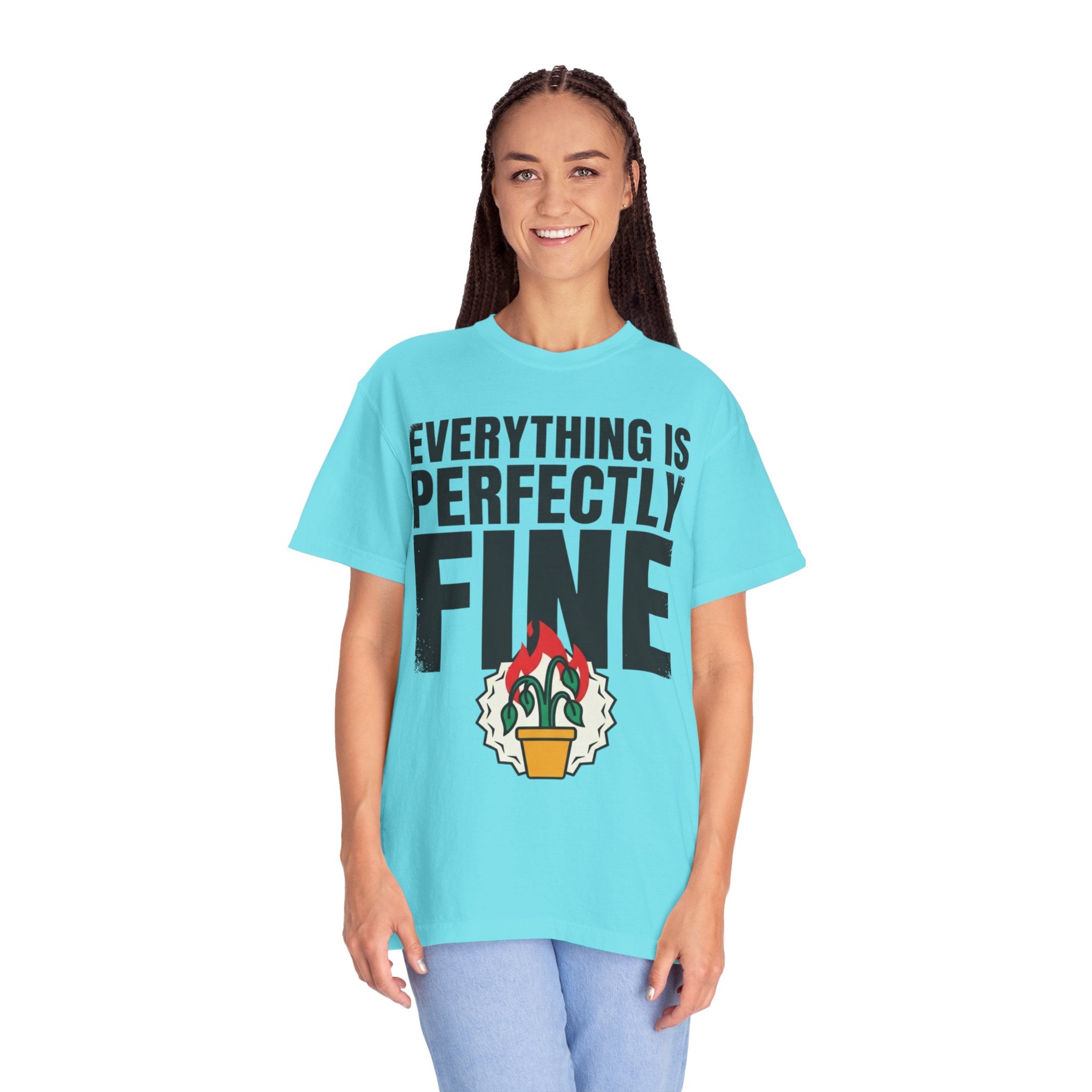 "Perfectly Fine" Unisex Garment-Dyed Tee