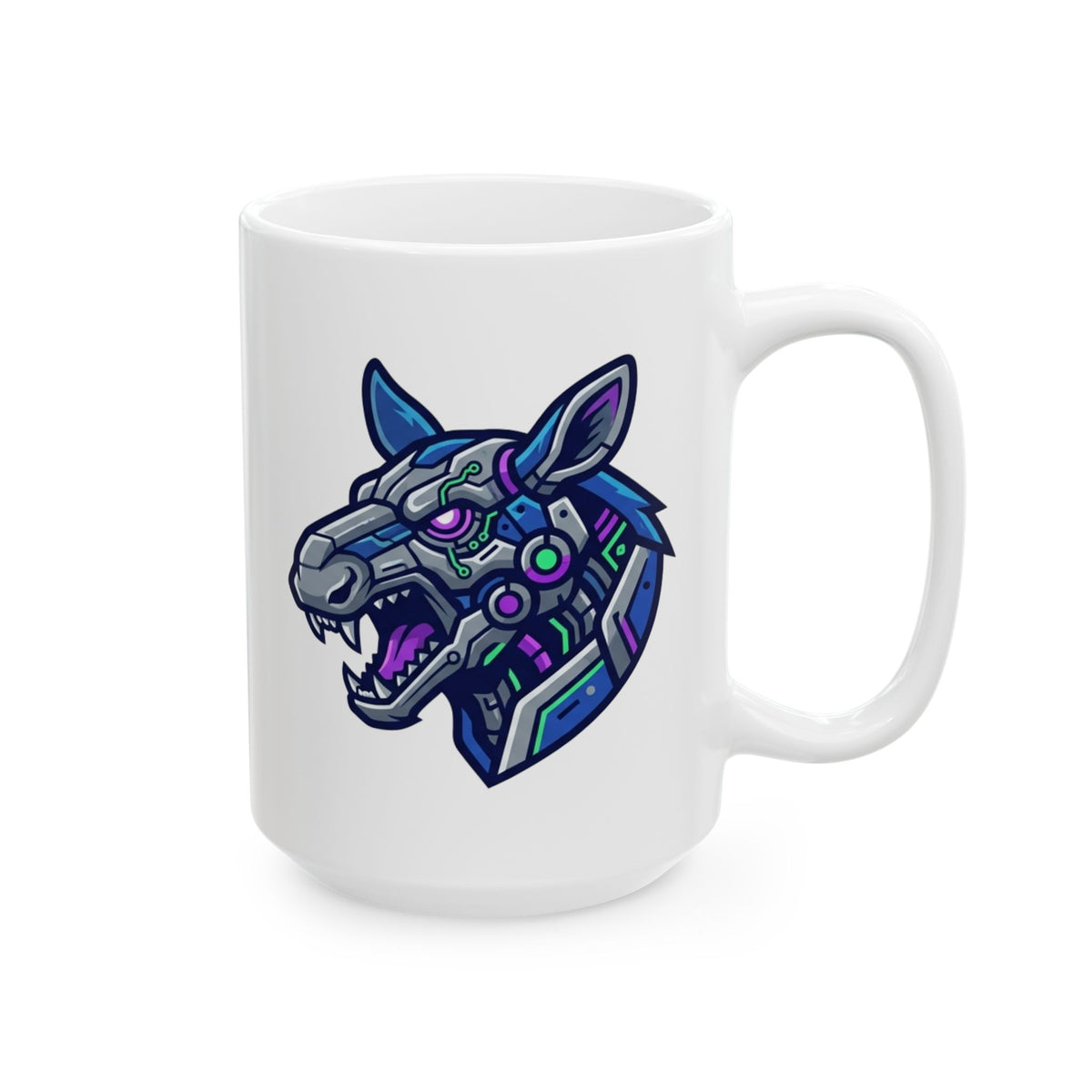 "Cyber Moose" White Ceramic Mug — Graphic