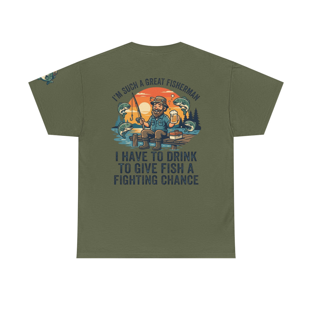 "Drink to Give Fish a Fighting Chance" Premium Graphic Tee