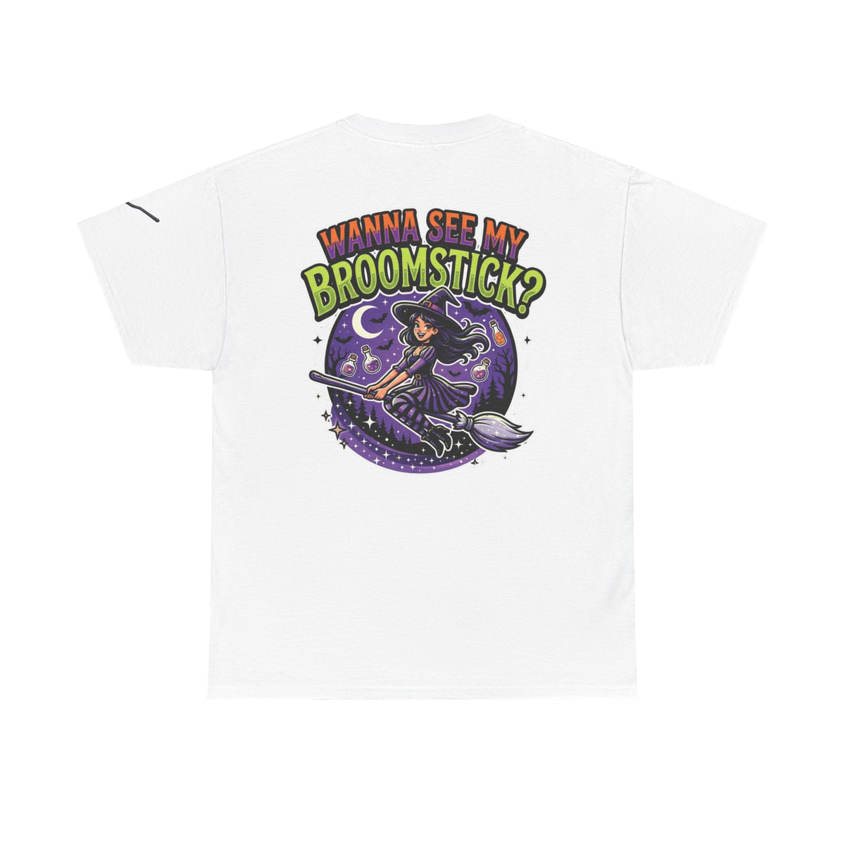 Color: White | Wanna See My Broomstick Premium Graphic Tee