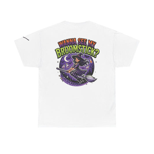 Color: White | Wanna See My Broomstick Premium Graphic Tee