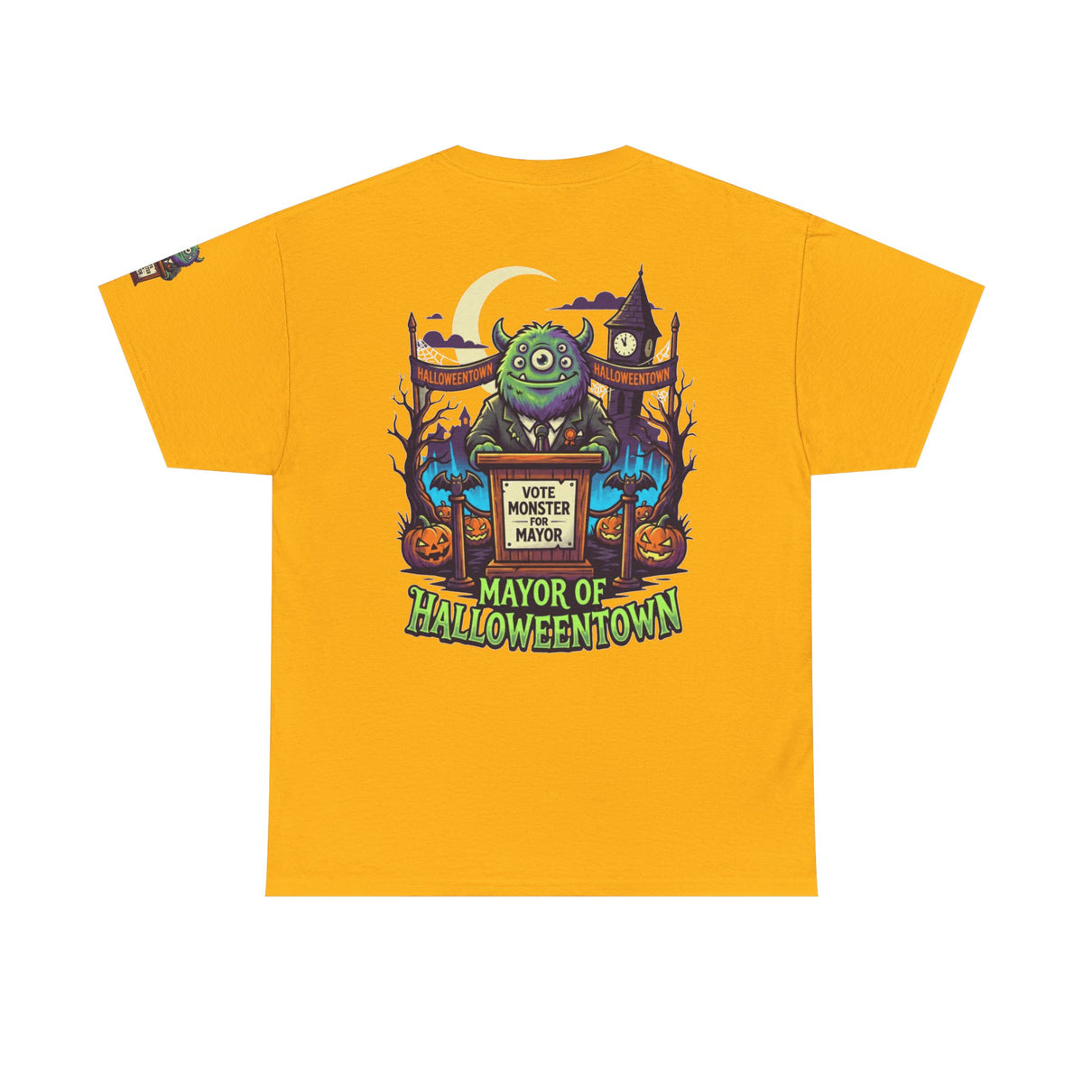Color: Gold | Vote Monster For Mayor Premium Graphic Tee