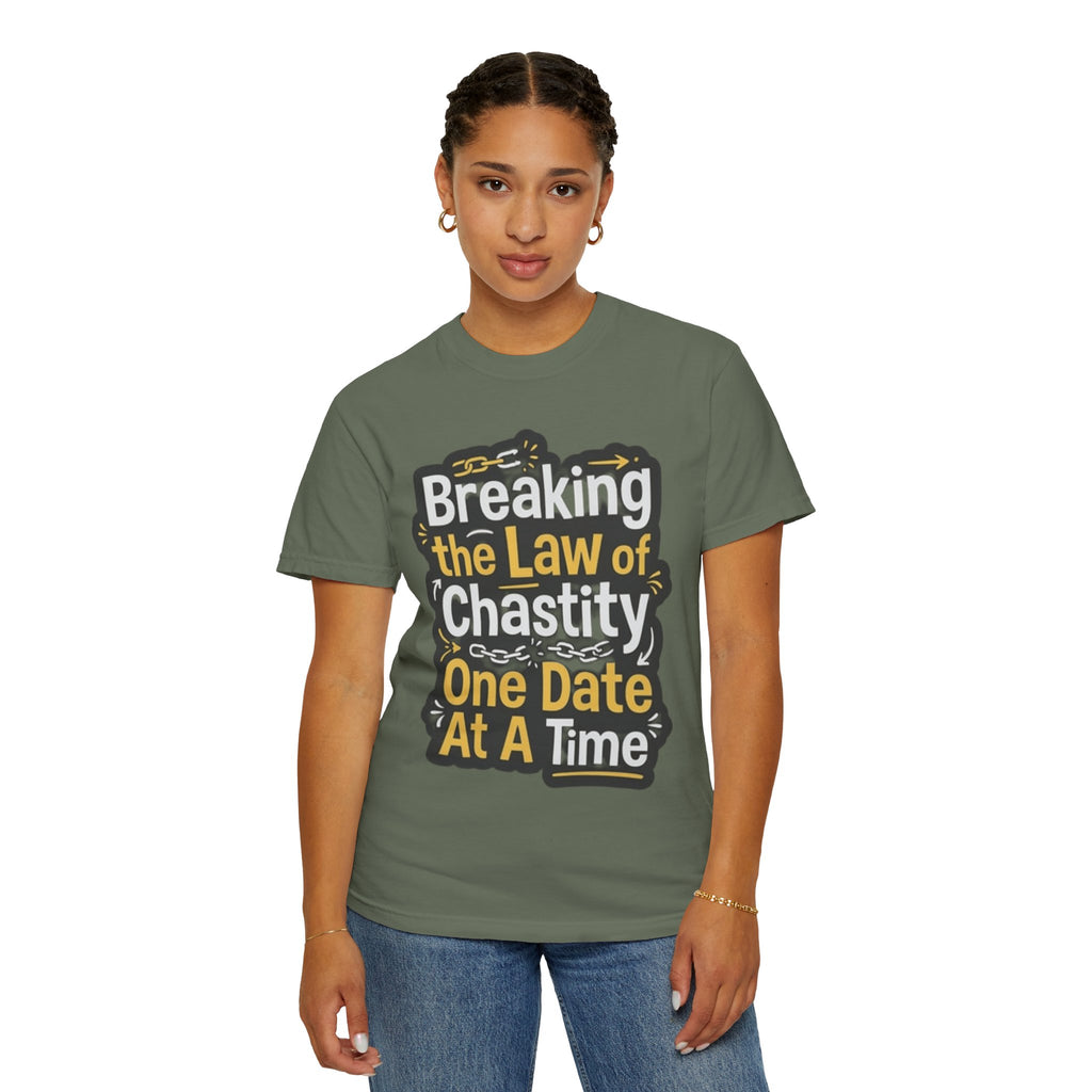 "Breaking the Law of Chastity" Unisex Garment-Dyed Tee