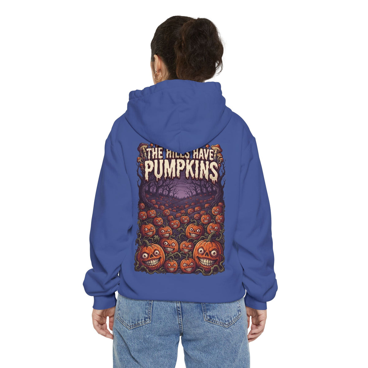Color: Flo Blue | The Hills Have Pumpkins Garment-Dyed Hoodie