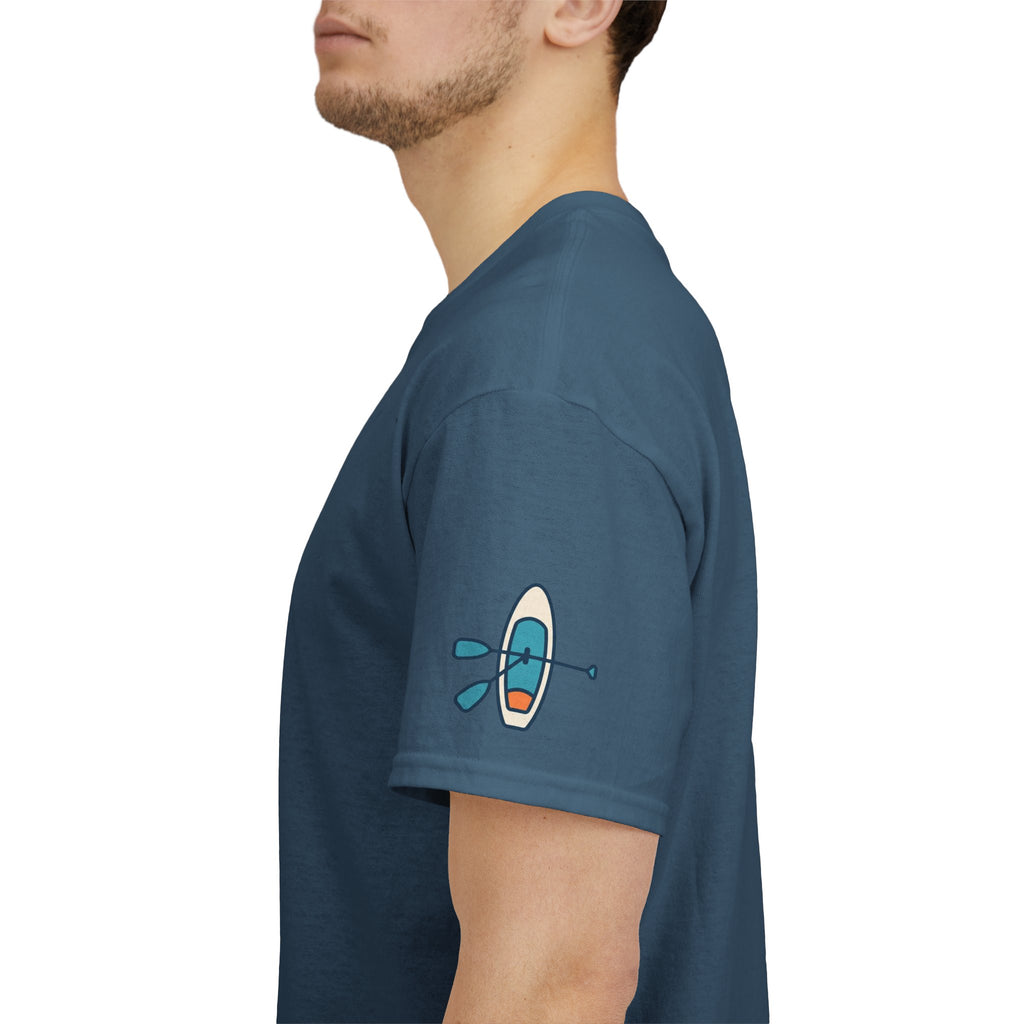 "Mountain Lake Paddle Board" Premium Graphic Tee