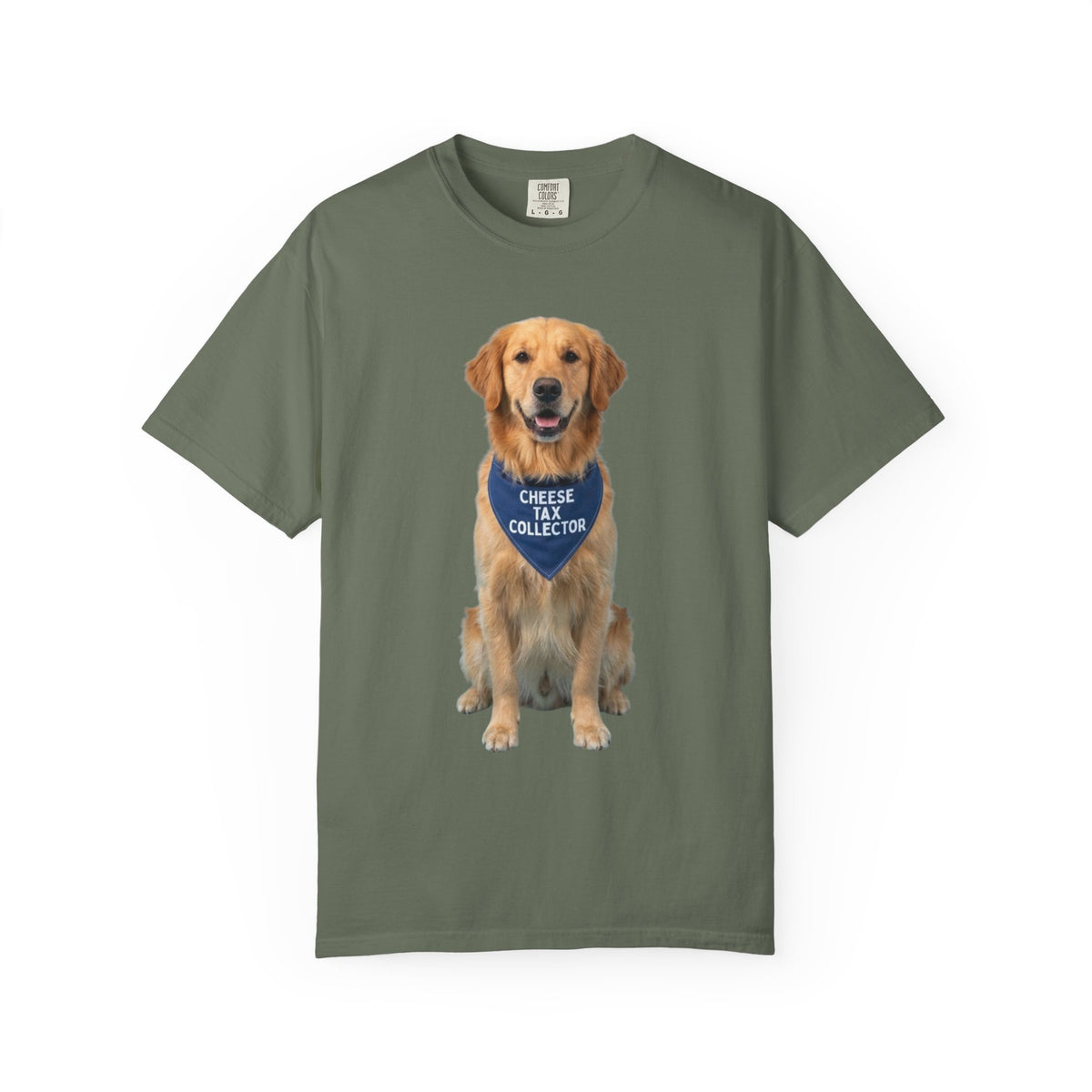 Color: Moss | Cheese Tax Unisex Garment-Dyed Tee
