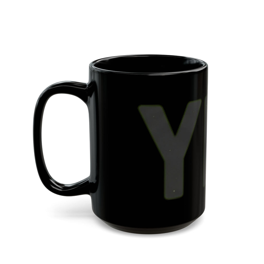 "Just Say Yes" Black Ceramic Mug — Graphic