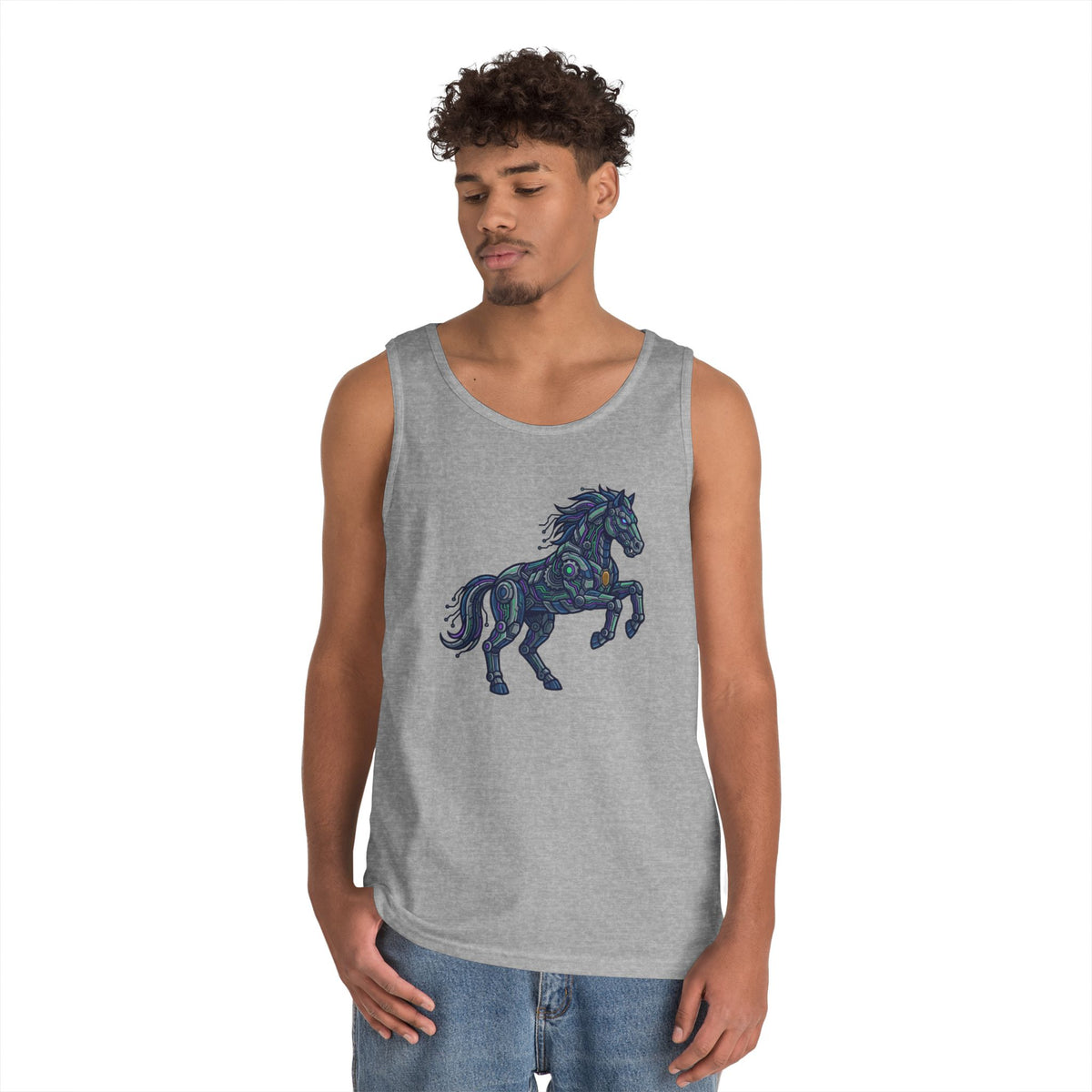Color: Sport Grey | Cyber Mustang Tank Top