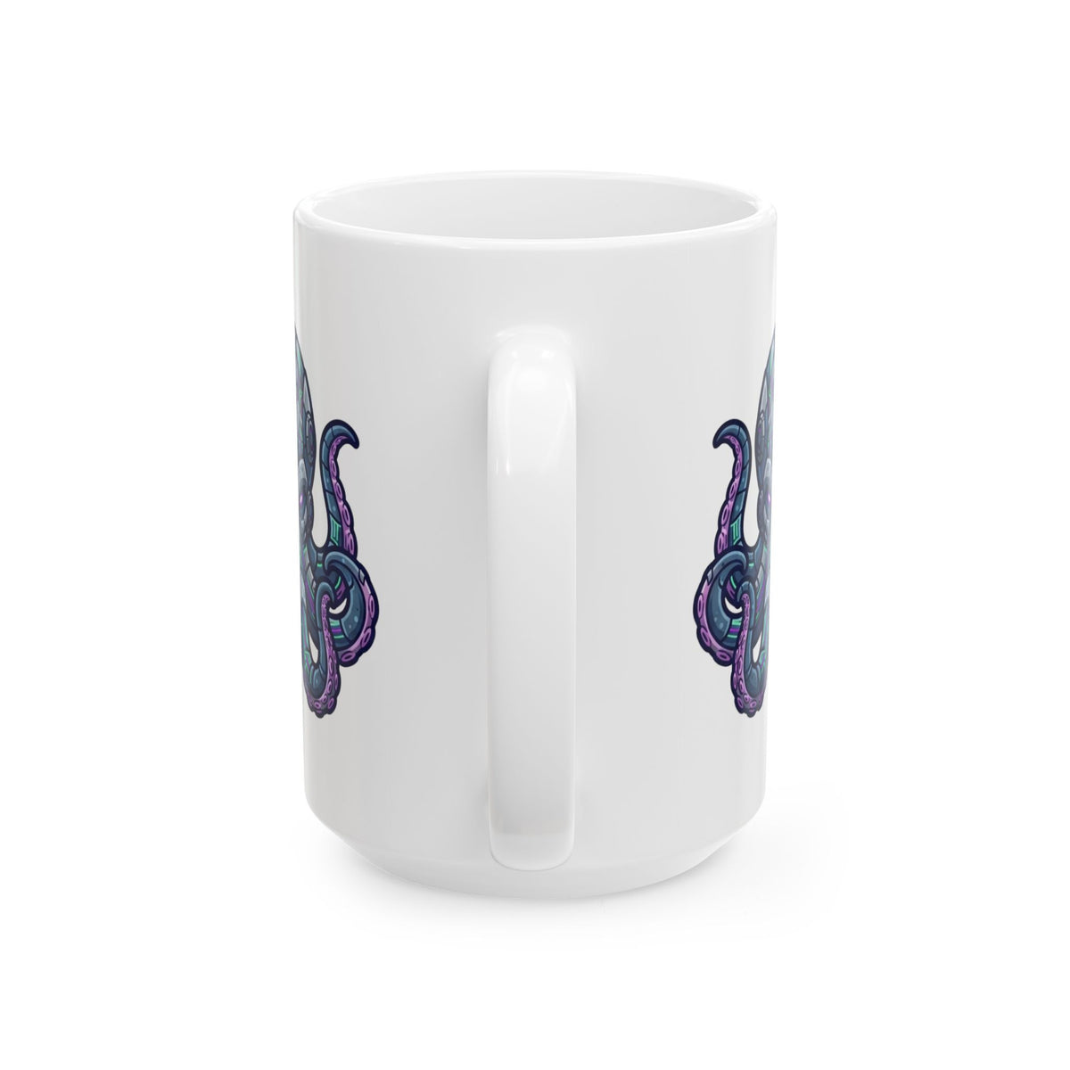 "Cyber Octopus" White Ceramic Mug — Graphic