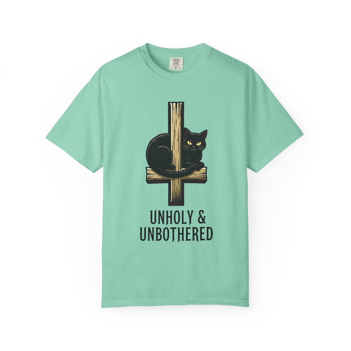 Color: Island Reef | Unholy and Unbothered Unisex Garment-Dyed Tee