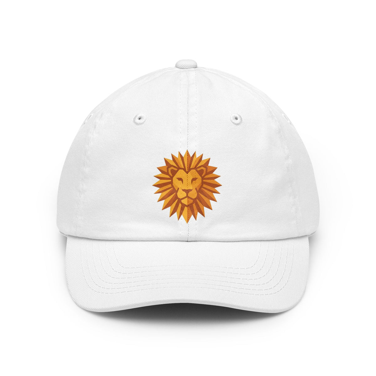 Color: White | Leo The Solar Lion Dad Hat — Graphic