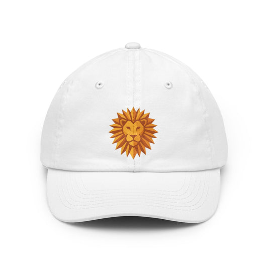 Color: White | Leo The Solar Lion Dad Hat — Graphic