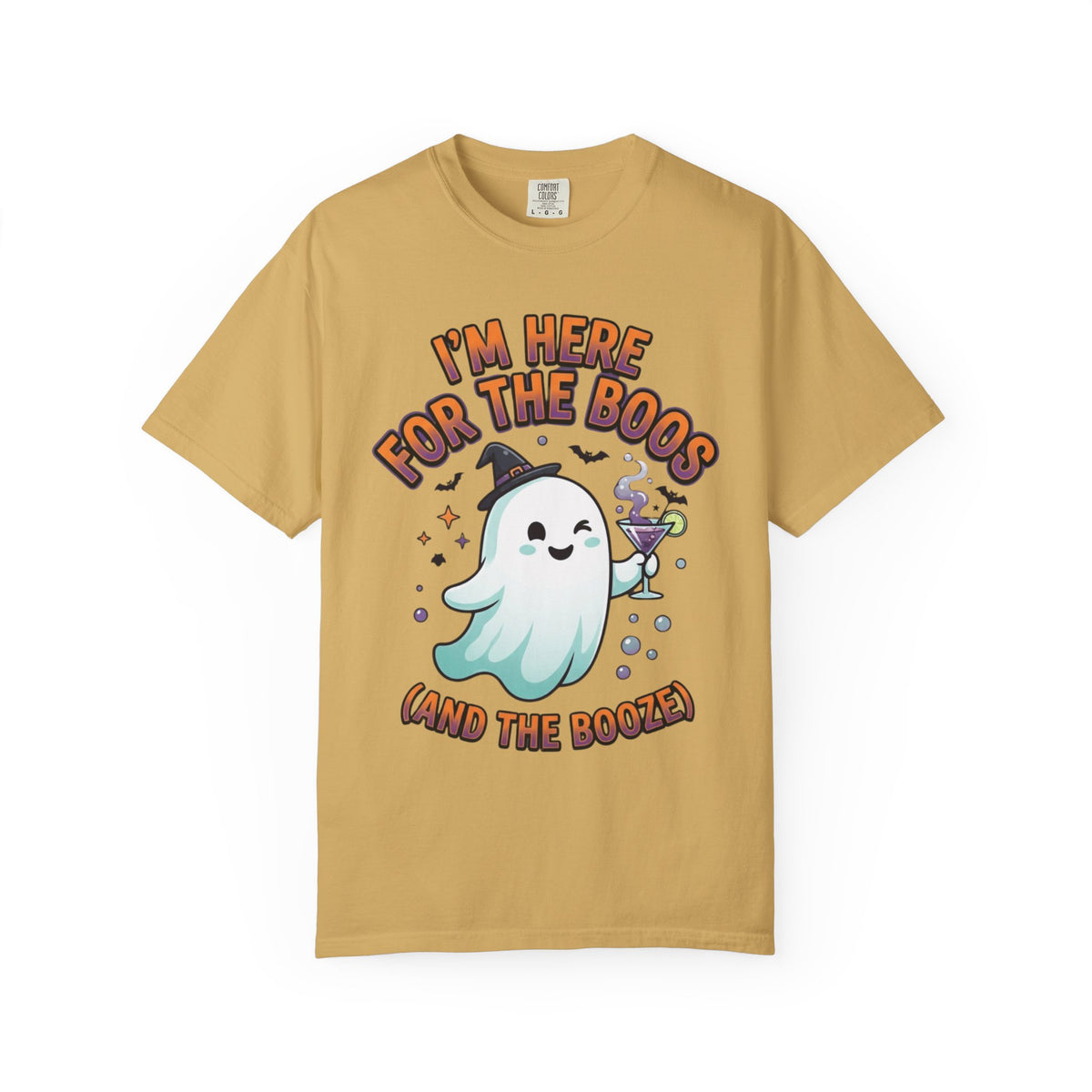 Color: Mustard | I'm Here For The Boos Unisex Garment-Dyed Tee