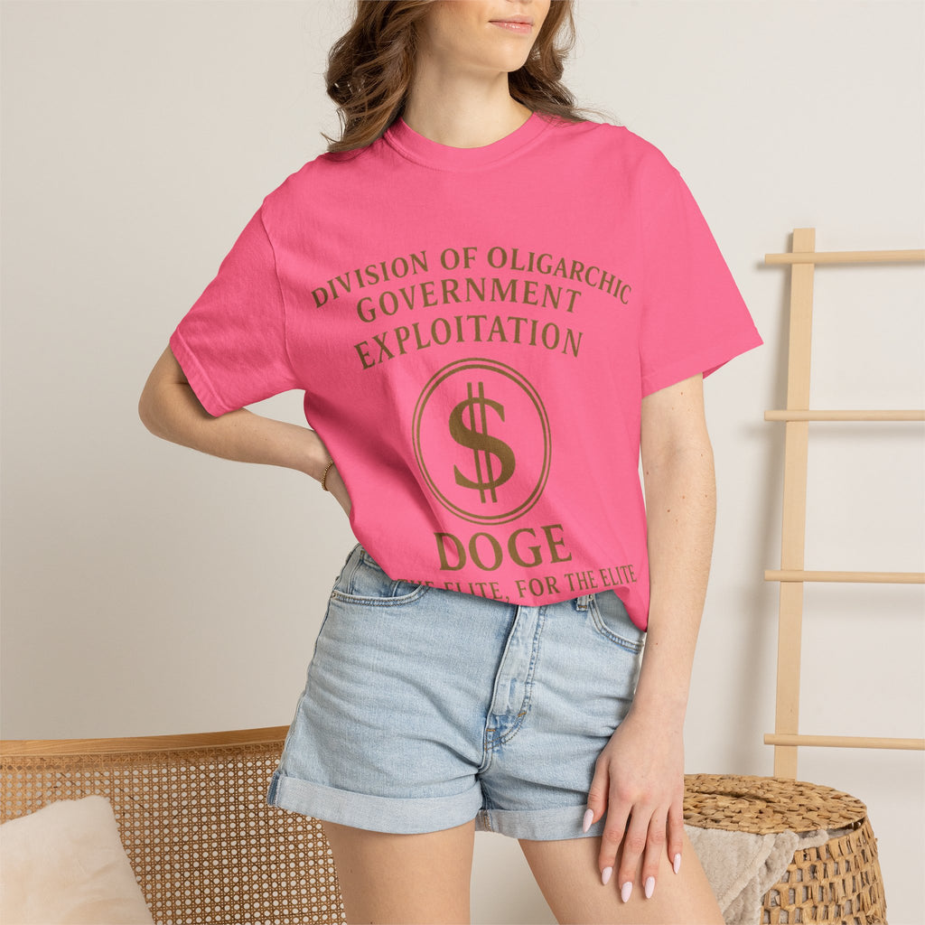 "DOGE—By the Elite, For the Elite" Unisex Garment-Dyed T-shirt