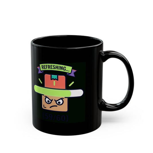 "I Track My Package Obsessively" Black Ceramic Mug — Graphic