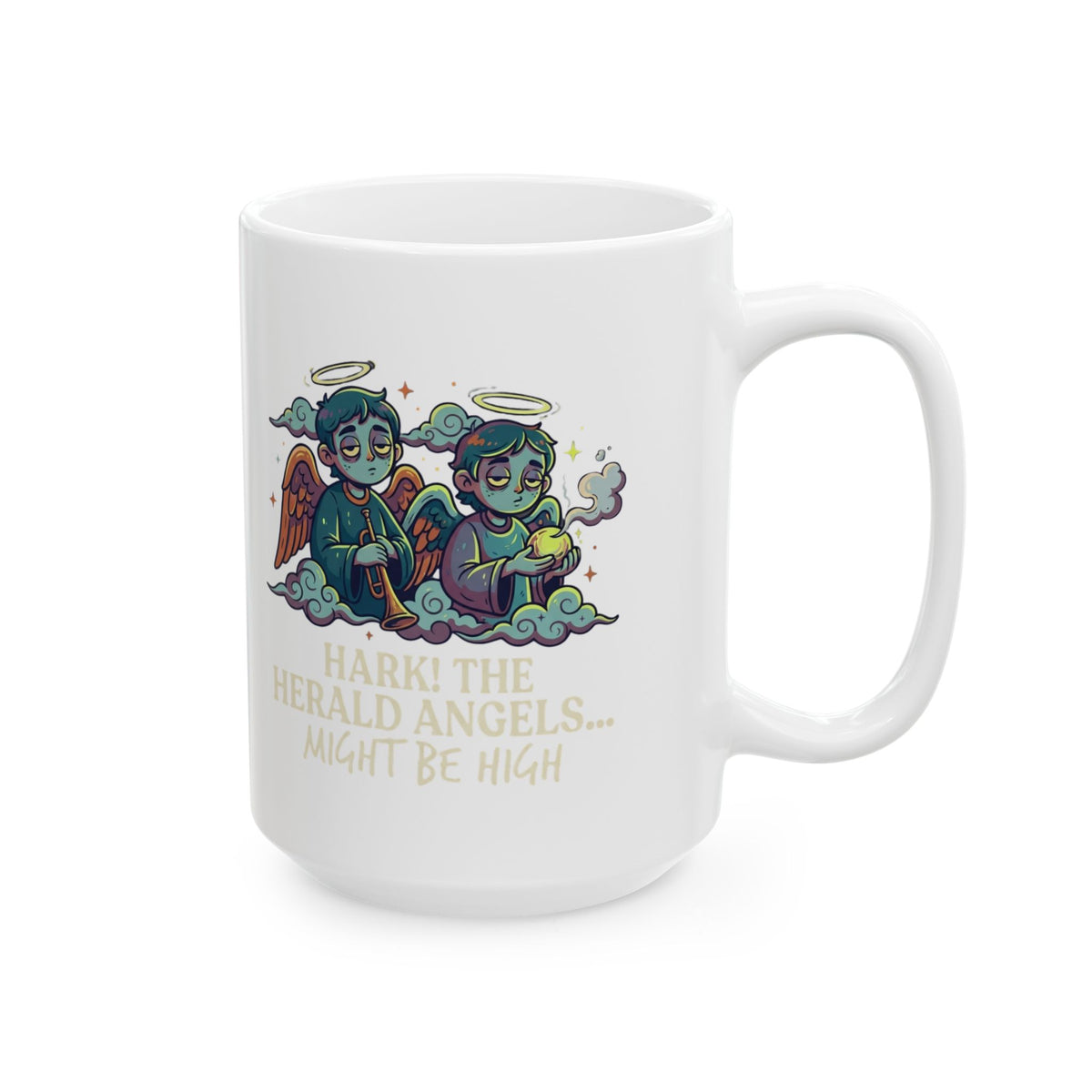 "Hark The Herald Angels" White Ceramic Mug