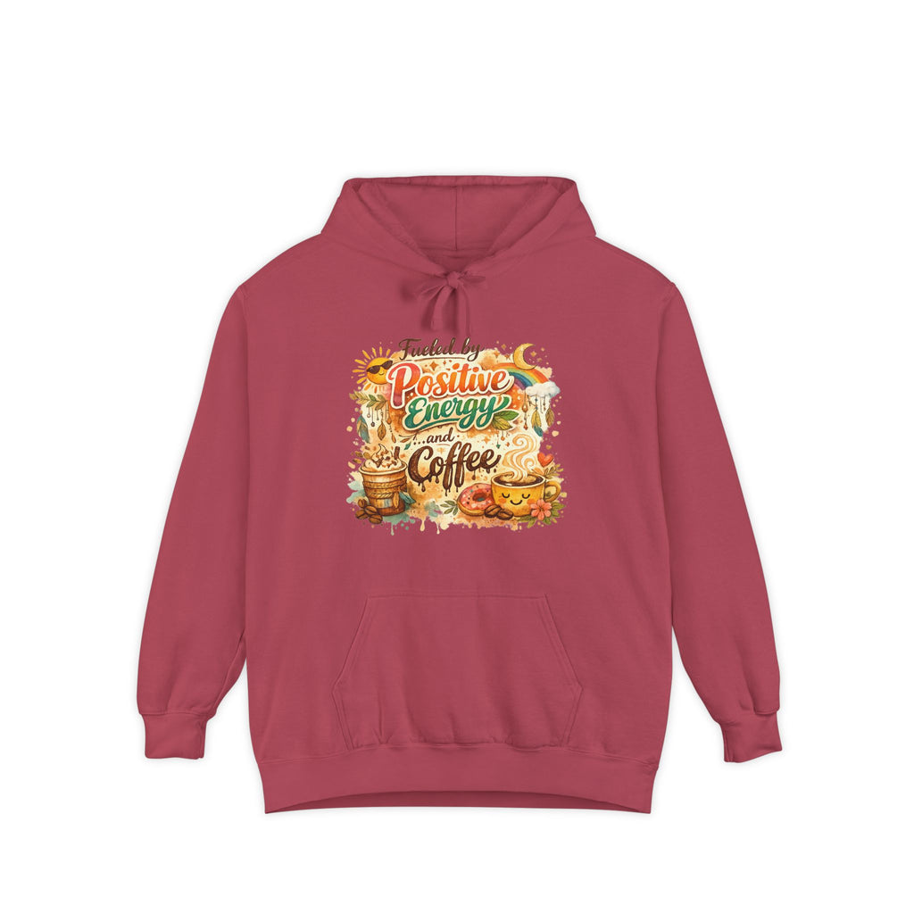 Positive Energy (It's Just Coffee) | Garment-Dyed Hoodie — AttitudeShirts
