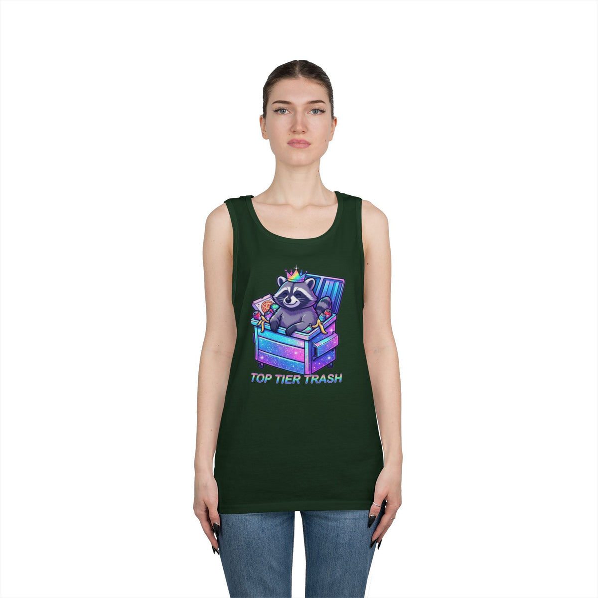 Color: Forest Green | Top Tier Trash Tank Top