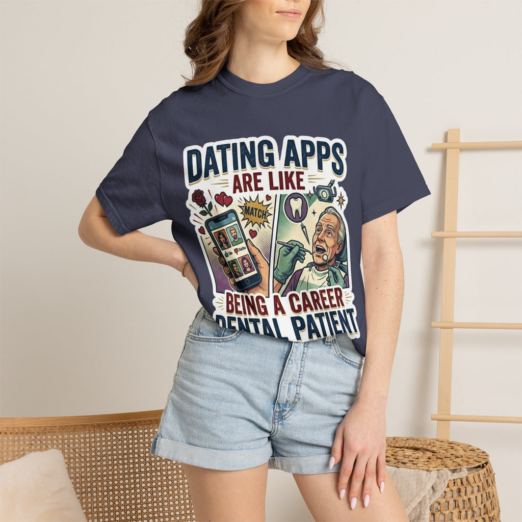 "Dating Apps" Unisex Garment-Dyed Tee