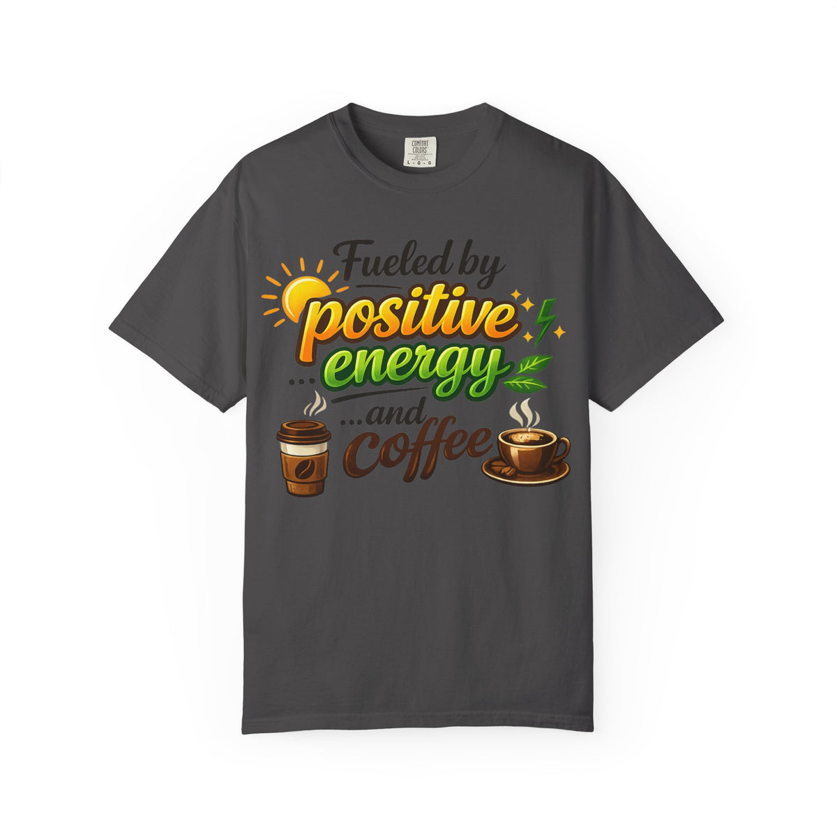 Color: Graphite | The High-Voltage Morning Routine Unisex Garment-Dyed T-shirt