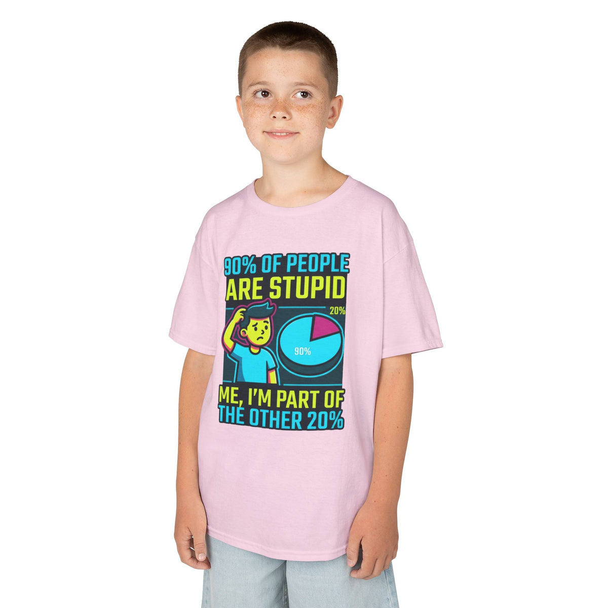 "90% Of People Are Stupid" Kids Tee